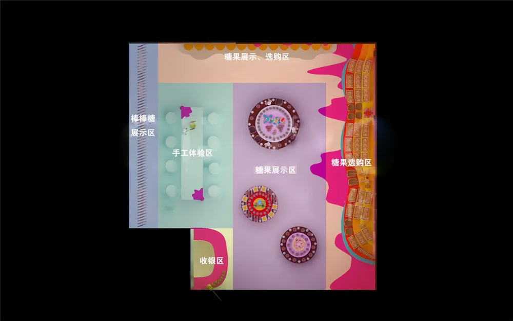 Удивительная мебель для магазина сладостей изготовленная на заказ оборудование дизайн интерьера красочный магазин дисплей