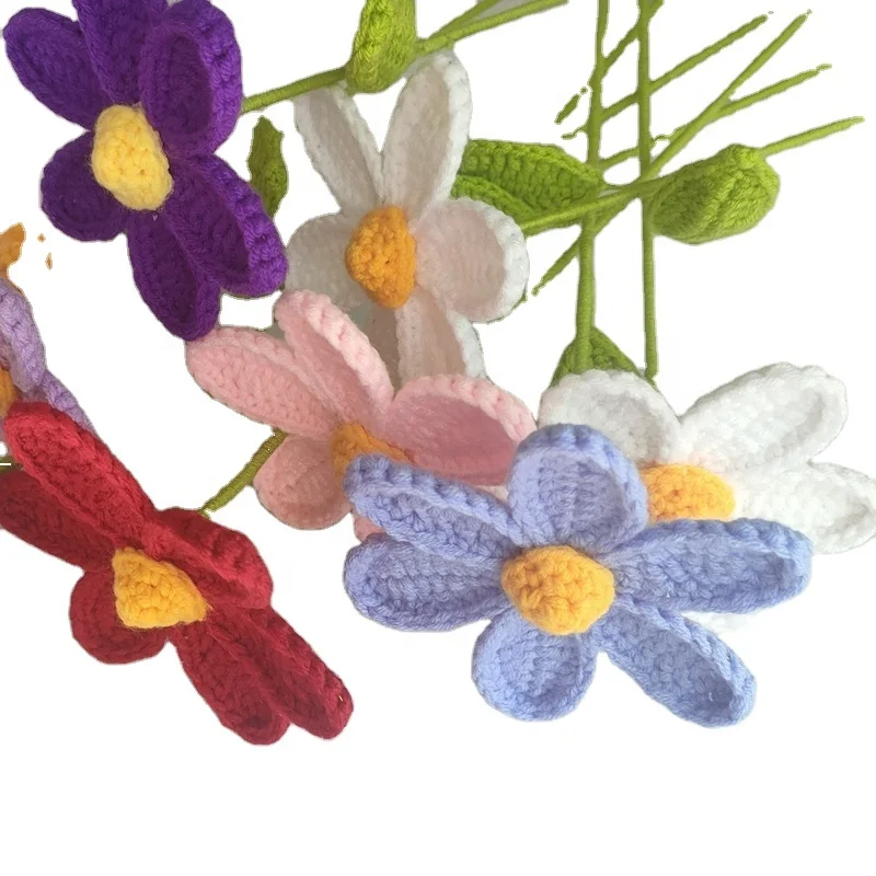 2022 New large petal chrysanthemum bouquet 100% hand crocheted large petal chrysanthemum bouquet for friends and teachers