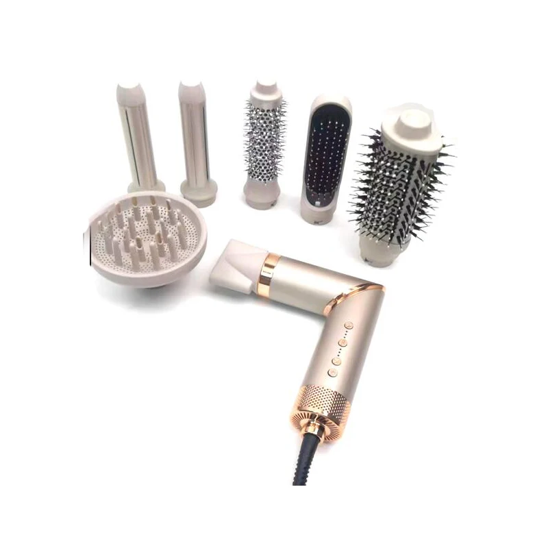 7 in 1 Professional Hair Blow Dryer Brush Straightener Hot Comb foldable 1600W BLDC 110000RMP Metal Hair Curler for Home Salon