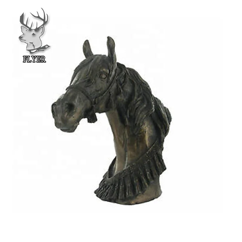 Factory Supply Customized Size Brass Bronze Horse Head Sculpture Bust for Decoration with Low Price