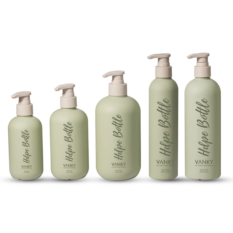 New popular Hdpe Customized 500ml Frosted Shampoo Bottle With flip cap or pump