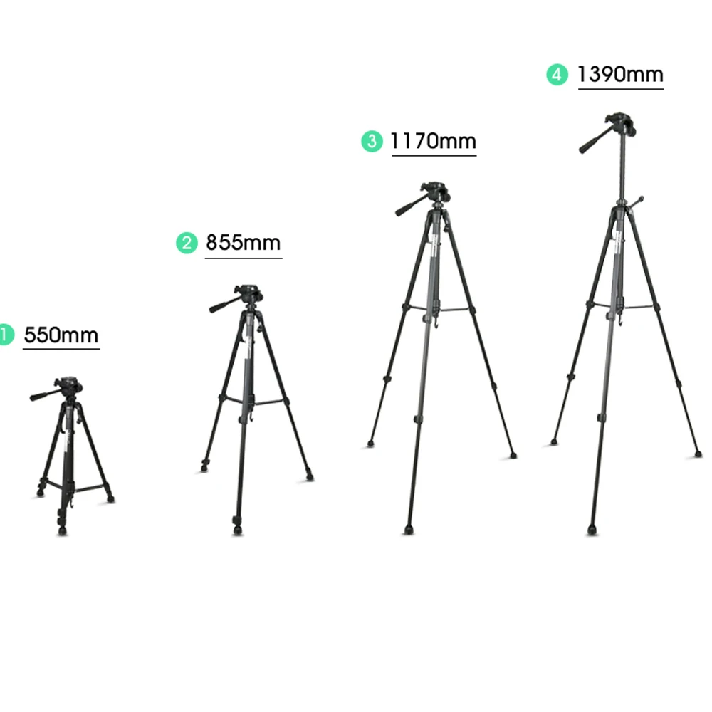 Оригинальные, фабричные, по цене производителя, распродажа 1400 мм Профессиональный Черный алюминиевый штатив WF-3520 штатив-Трипод для цифровой камеры портативной видеокамеры DSLR смарт-чехол для телефона