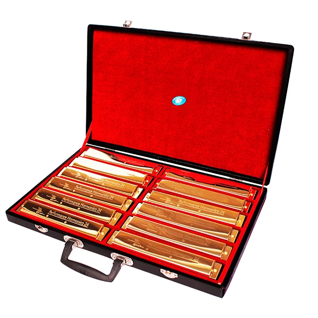 
Swan SW24-12TJ 24 Hole 12-Tune Set-Packing Harmonica Gift Box 