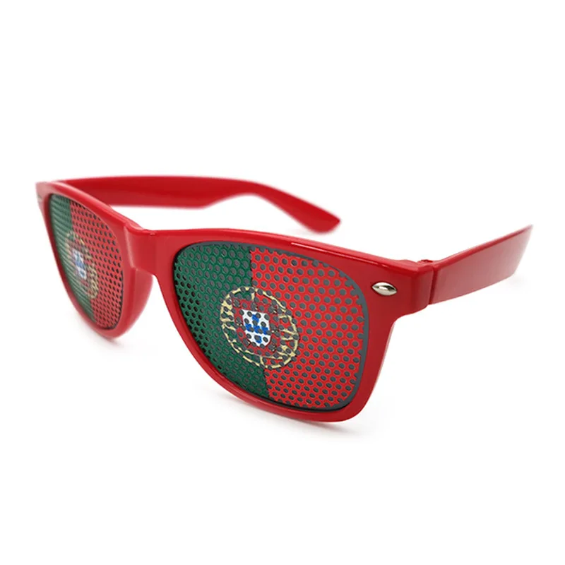 Wholesale soccer flag sunglasses microfiber drawstring bag pouches England Italy German american flag sunglasses