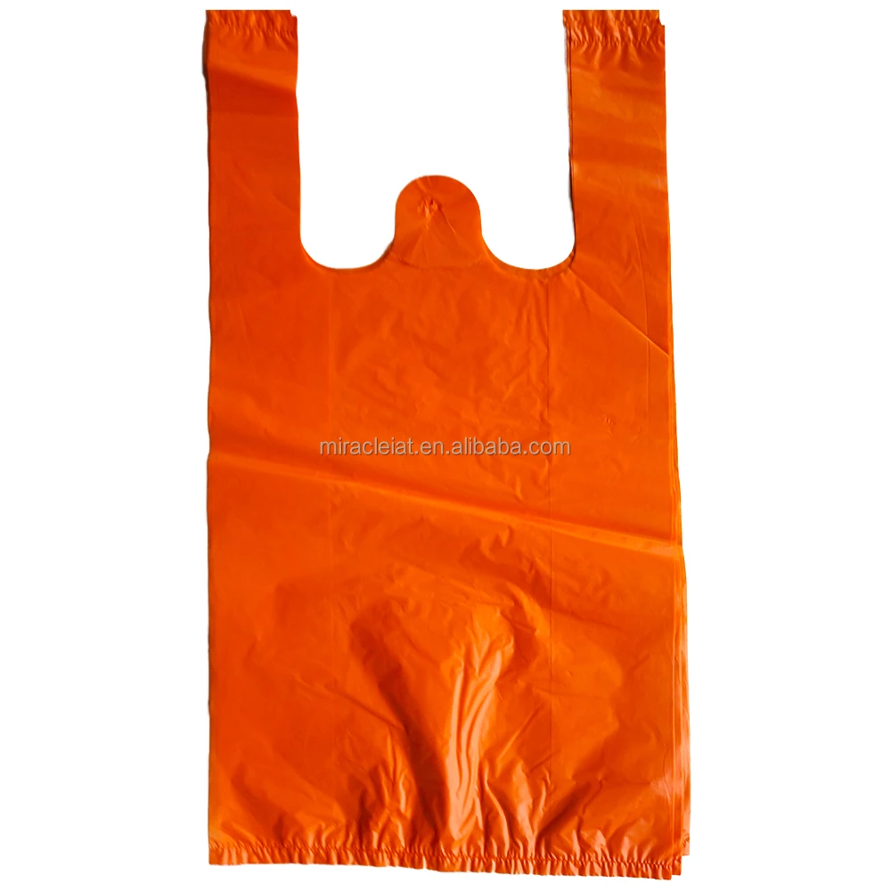 polythene eco friendly bags t-shirt bag hdpe film HDPE blue bags  for shopping