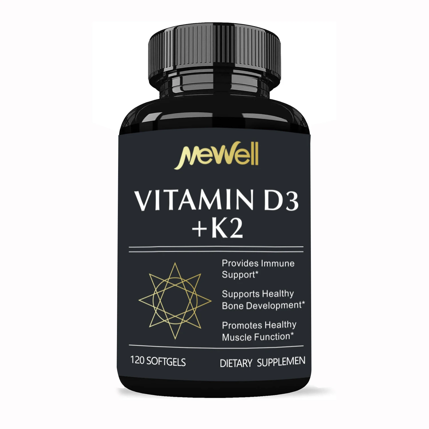 High Quality OEM/ODM VITAMIN D3+K2,Immune Support,Supports Healthy Bone Development,Promotes Healthy Muscle Function