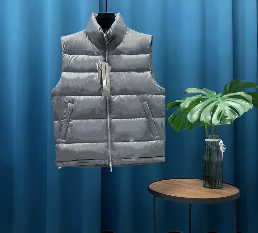 2023 high quality fashion puffer vest men luxury waterproof goose down vest jacket 5 color