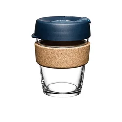 Custom Reusable Coffee Cup Glass 12oz Smooth Silicone Lid glass coffee cup With Heat Resistant Sleeve