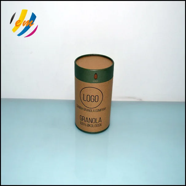 High quality printed wrapping  kraft paper tubes with lid for food packing