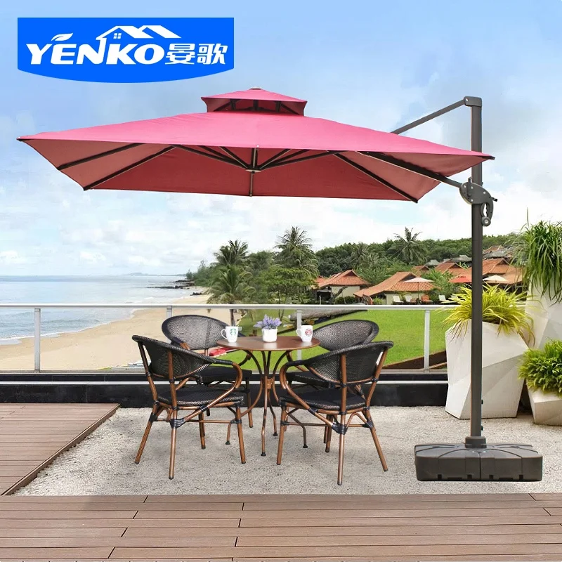 Big beach patio umbrella with logo cafe beer parasol umbrellas outdoor furniture