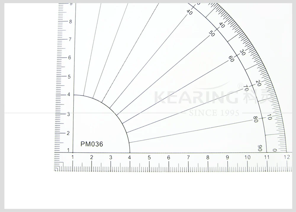 Kearing Acrylic Triangle Ruler 36cm Metric Size with Degree 30&60 for Fashion Designers Sewing Quilting Crafting Project #PM036