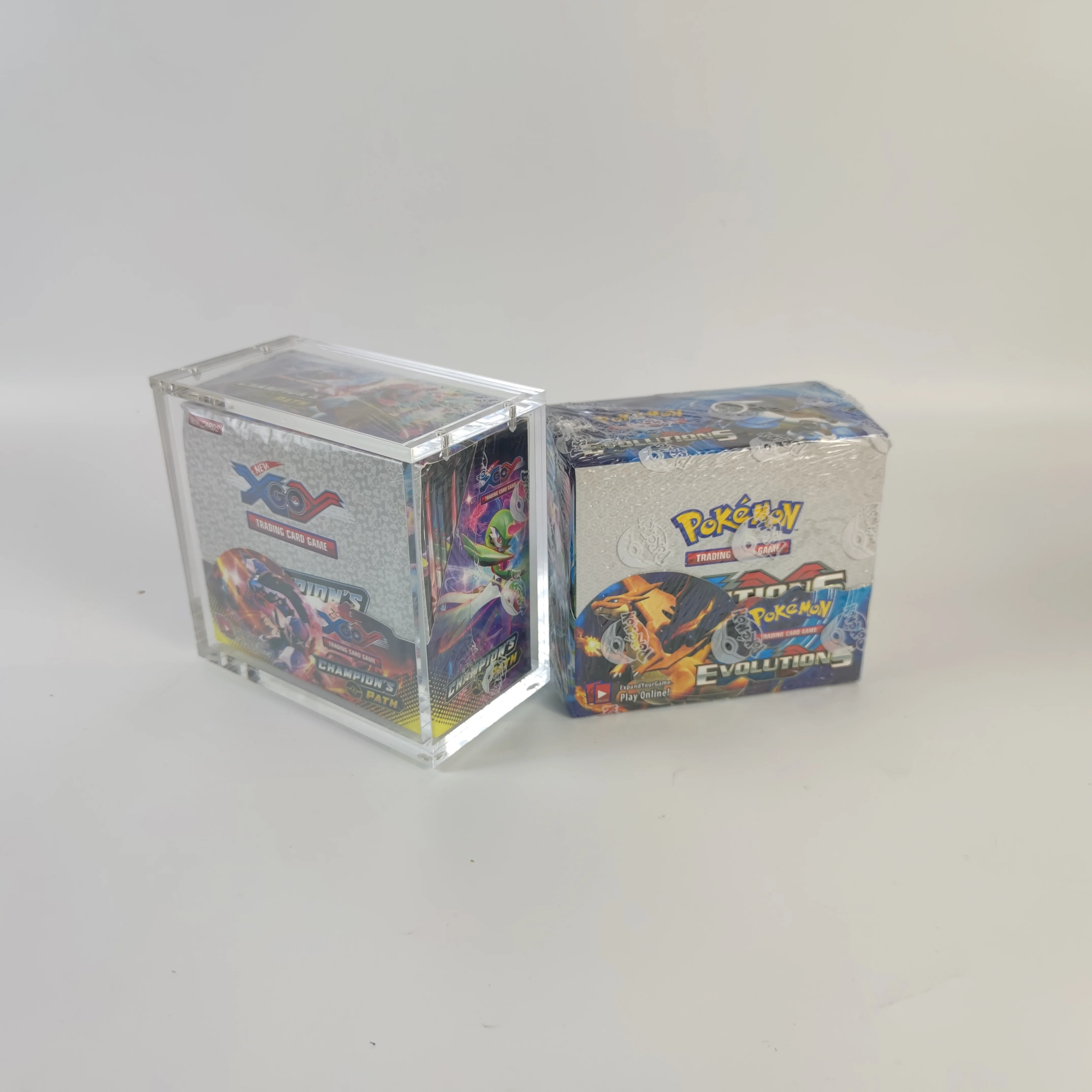 Yageli Custom Clear Pokemon acrylic Box with Magnetic Lid Acrylic Pokemon Booster Box