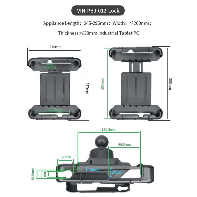 Anti-Theft Tablet Security Stand Table Mount Desktop Tablet Case Holder with Lock for Panasonic FZ-G2 tablet pc