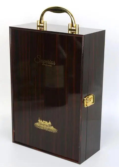 Hot selling high-quality gift-giving chess design 2-bottle wine box