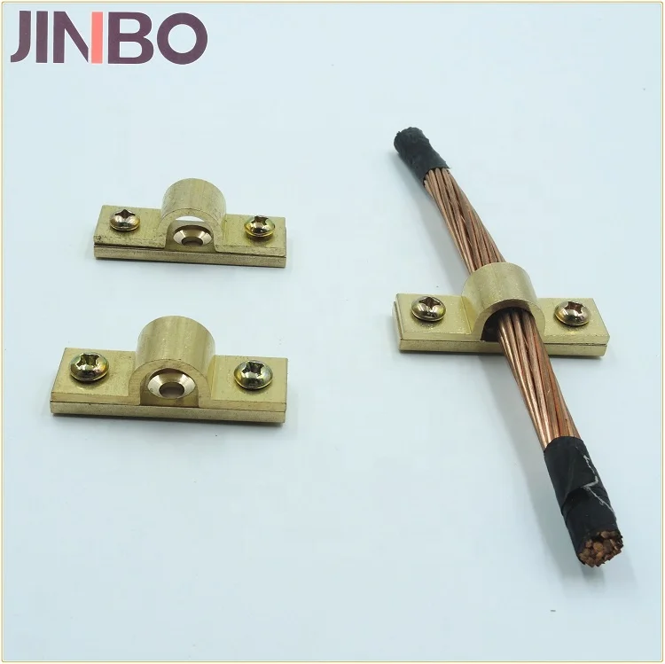 Wholesale high quality grounding earthing accessories earthing clamp brass cable clip
