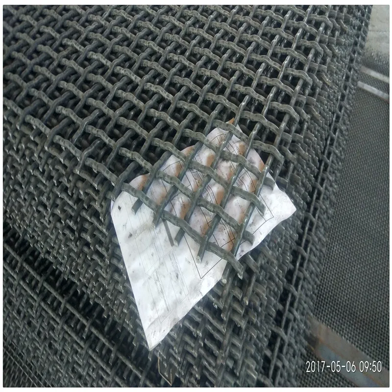 Heavy duty 15mm wire 85mm opening quarry mesh coal crusher Crimped wire  screen mesh