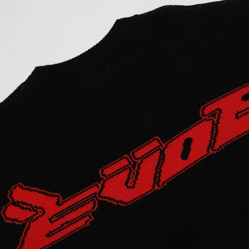 Custom Oem/odm Men Jacquard Sweater Knit Pullover Knitwear Long Sleeve Jumpers Cotton Skeleton Men Designer Knitted Sweater