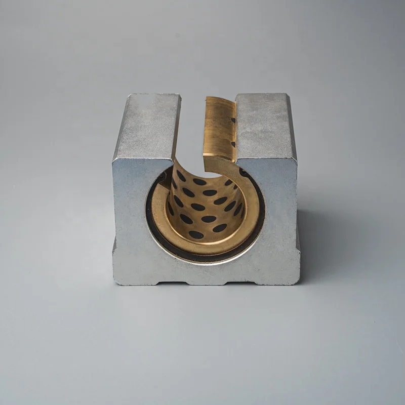 ISO9001 RoHS  Pillow Block  SCS/SBR Aluminum Seat Oil-free bushing Graphite Copper Sleeve Bushing Sliding Linear Bearing Bush