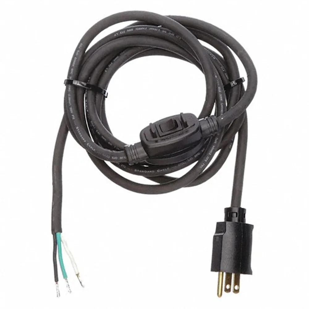 Spring Power Cord 14 AWG Wire Size 12 ft Cord  Bare Leads 10 A Max. Amps  Rubber  SJO rubber cable (1600495151384)