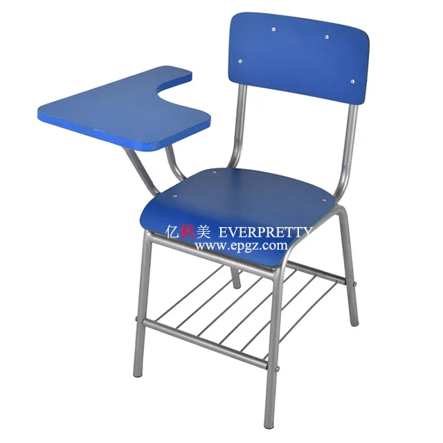 School Chairs Armrest Folding Chair With Writing Pad