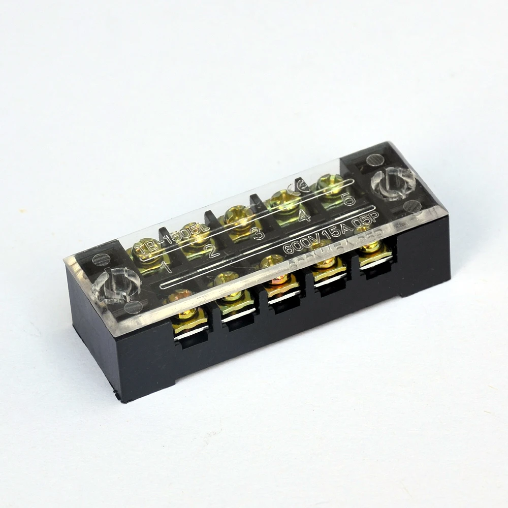 TB 1510  10-pin 3 way pcb straight mount black screw terminal block