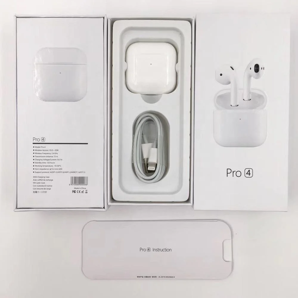  Лидер продаж Tws Pro 4 BT5.0 Siri наушники-вкладыши с сенсорным управлением беспроводные наушники Air