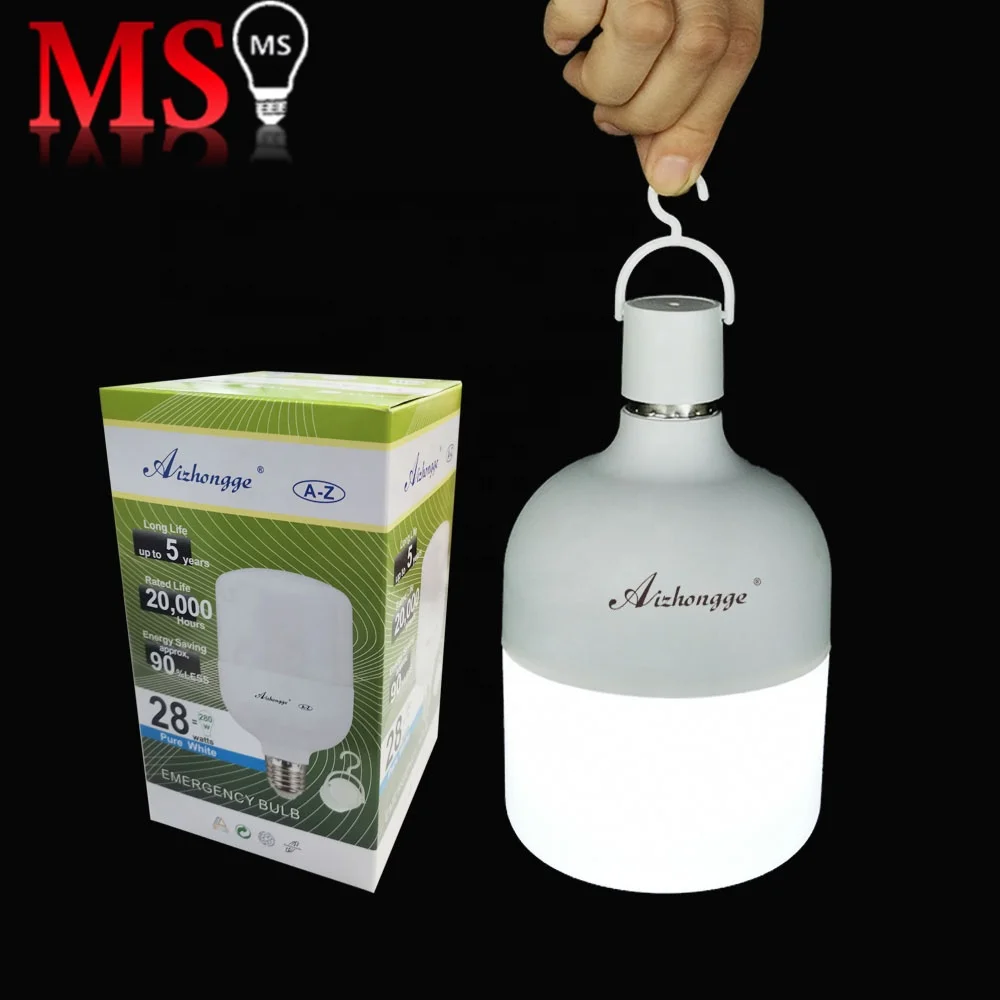 Super Bright Emergency Led Bulb T Shape 20W Emergency Lamp Light With Battery rechargeable for Home Camping