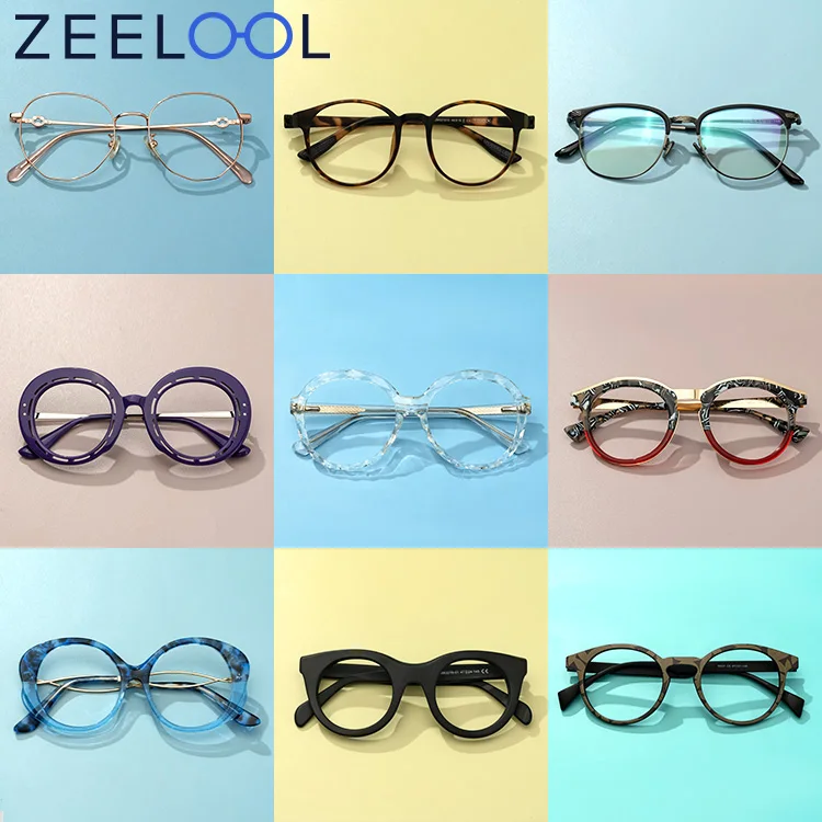 Бренд Zeelool оптовая продажа смешанные оправы для джентльменов круглые оптические очки