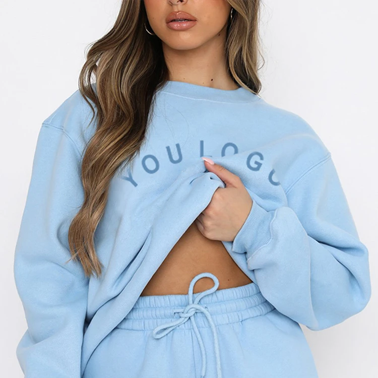  Sudadera Algodon Deportiva; Сезон весна-осень с круглым вырезом пользовательские флисовой куртки женские пот люкс рубашка изготовленным на заказ логосом пуловеры однотонные толстовки