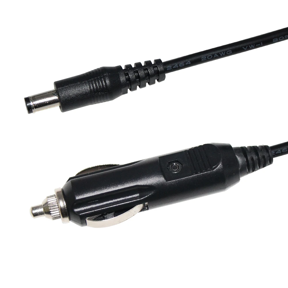 6 футов 20AWG/2C 3A 5A 10A разъем для прикуривателя 9 В 2A DC 5 мм x 2 автомобильный зарядный кабель