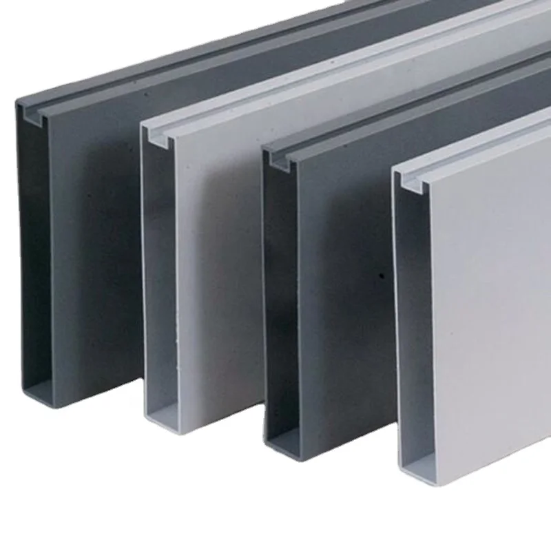 Hot sale wood grain square box ceiling metal aluminum ceiling box-baffle ceiling design