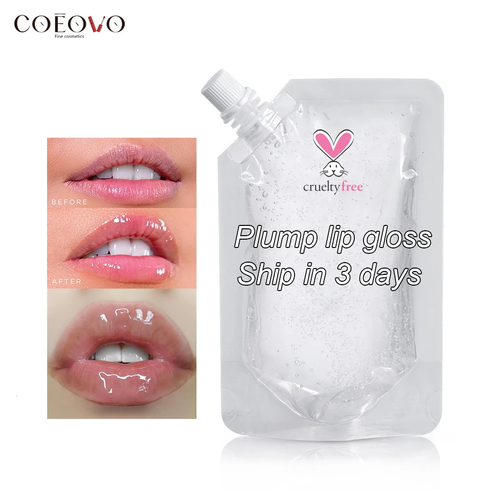 Plump your lip up clear vegan glossy plumping vegan lip gloss base lip plumping gloss
