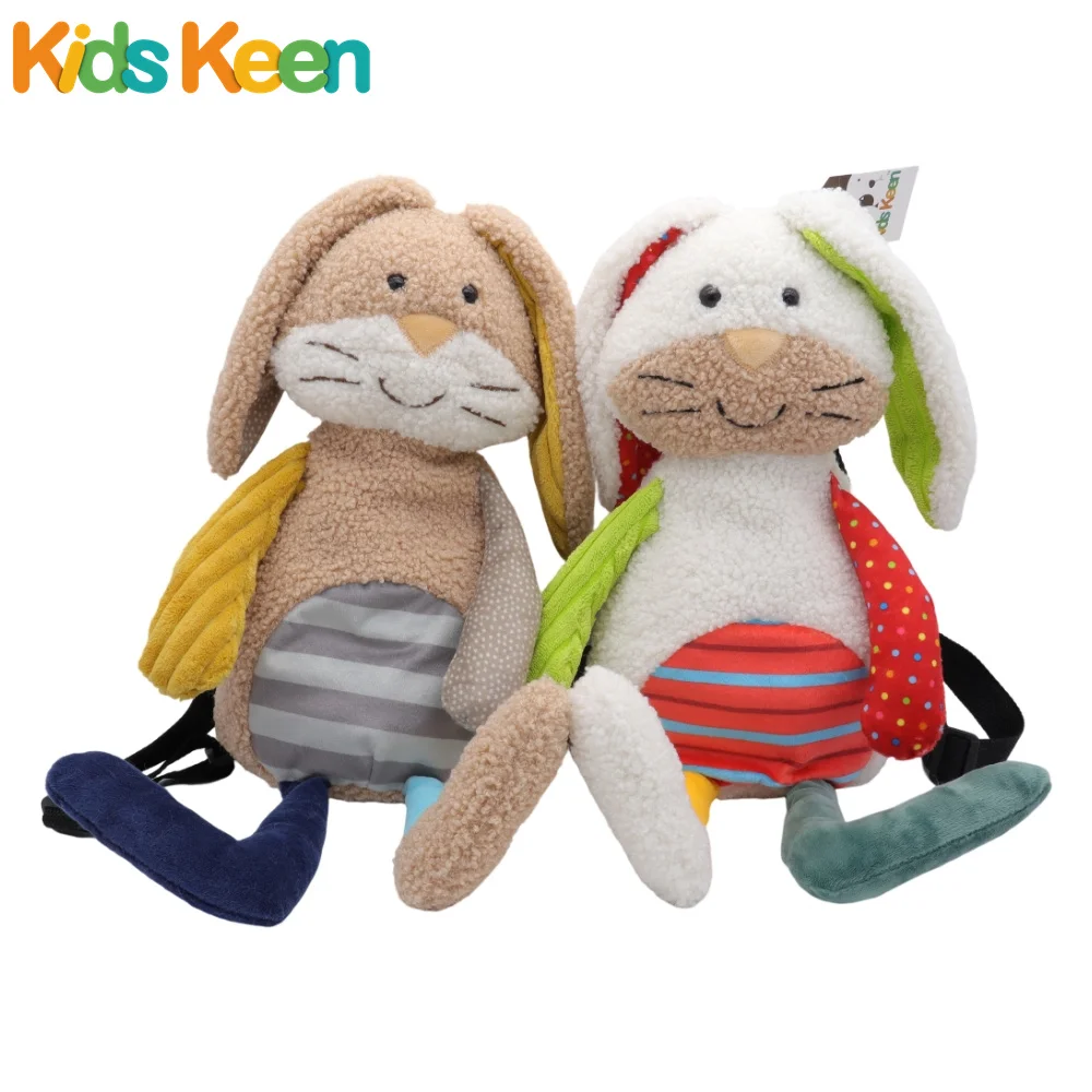 bunny plush toy  High Quality Baby Kids Animal Cartoon Plush school bag Cheap Cute backpack rabbit toy