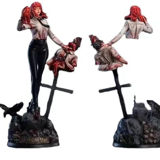 Factory Wholesale 30cm Height Chainsaw Man Makima Gk Pvc Statue Model Toy Action Figure