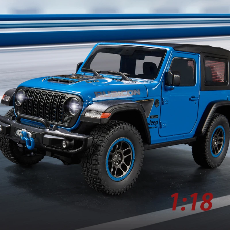 1/18 Rubicon внедорожник из сплава Модель автомобиля открывающийся металлический автомобиль со звуком сувенир для детей