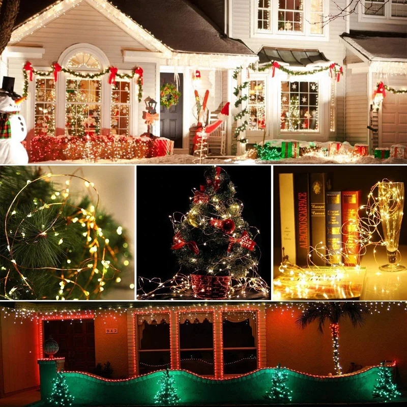 Usb Fairy String Lights With Remote Control Night Lamp Led Aro De Luz Vacancy Festival Christmas Decor Other Holiday Lighting