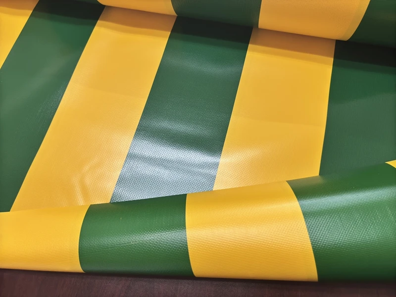 Sheet Roll Rollo Pvc Coated Stripe Tarpaulin Awning Tarp Nylon Fabric Laminated Vinyl For Tent Cover Truck Foldable Fish Tank