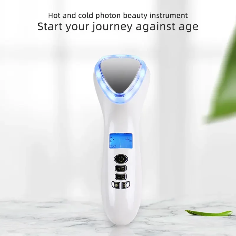 Cavitation Cryotherapy Machine LED Hot Cold Hammer face lifting Vibration Massager Anti Aging Skin Tightening Beauty Instrument