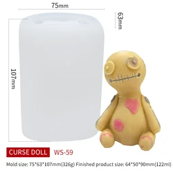 DUMO Horror Voodoo Doll Candle Mold Silicone Watchover Voodoo Baby Dolls Candle Handmade Home Decoration Custom Mold