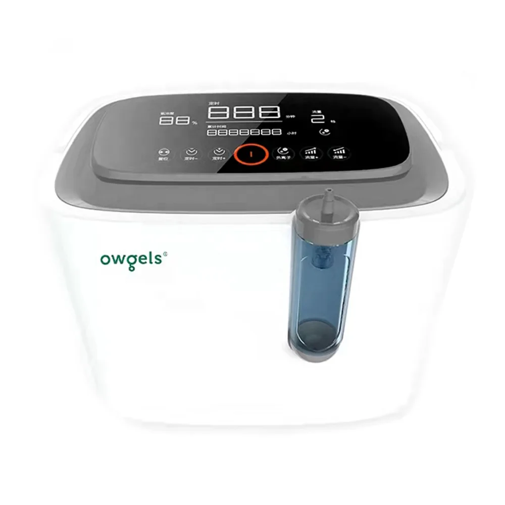 Лидер продаж, переносной Регулируемый кислородный концентратор owgel 1L-7L с низким уровнем шума для домашнего использования