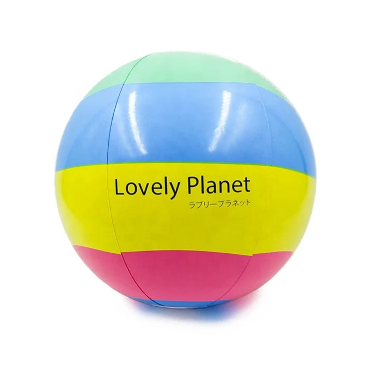 custom logo 16 inch inflatable ball hot selling multi colorful balloons holographic girls popping big pvc beach ball