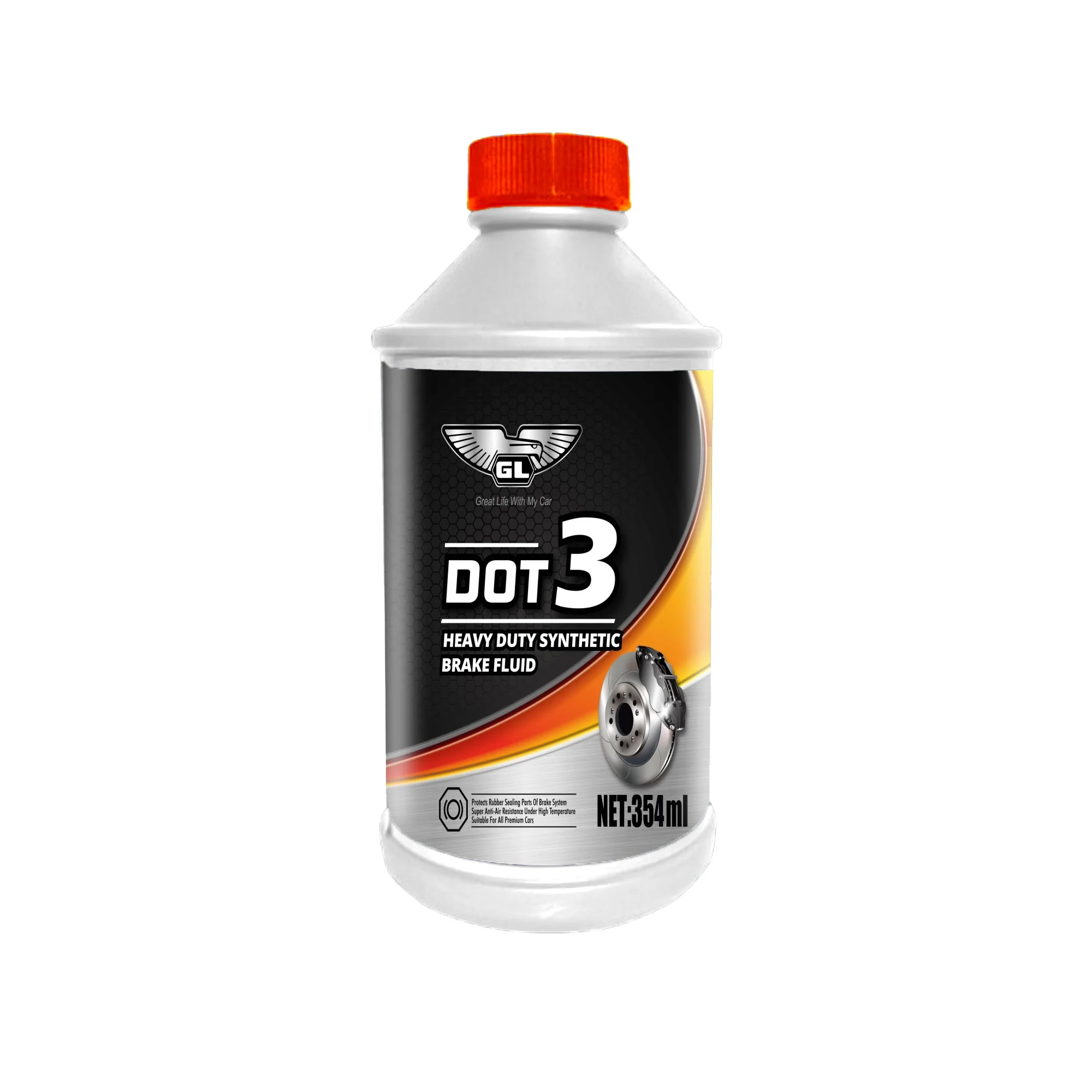 GL Factory Brake Fluid Price Heavy Duty Brake Lubricants Dot3 354ML Oil Brake