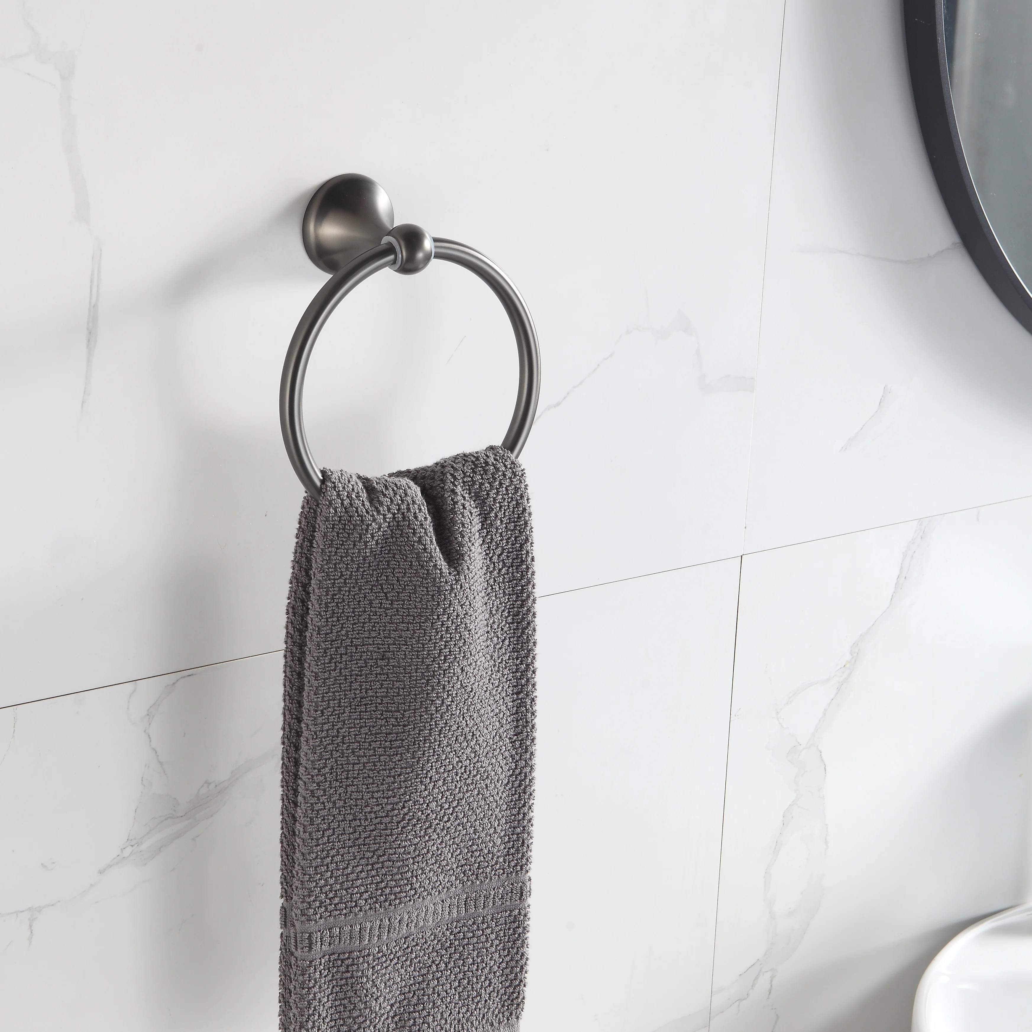 4 Piece Gun Grey zinc alloy wall mounted Bathroom Accessories Hardware set