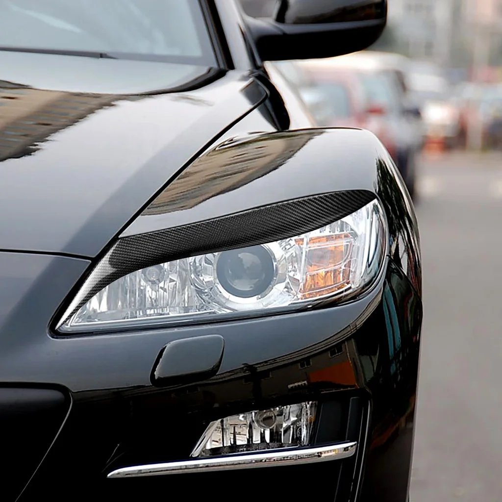 Hot sale Dry carbon fiber lamp eyebrow mold pressing decorate for Mazda RX8 2004-2008