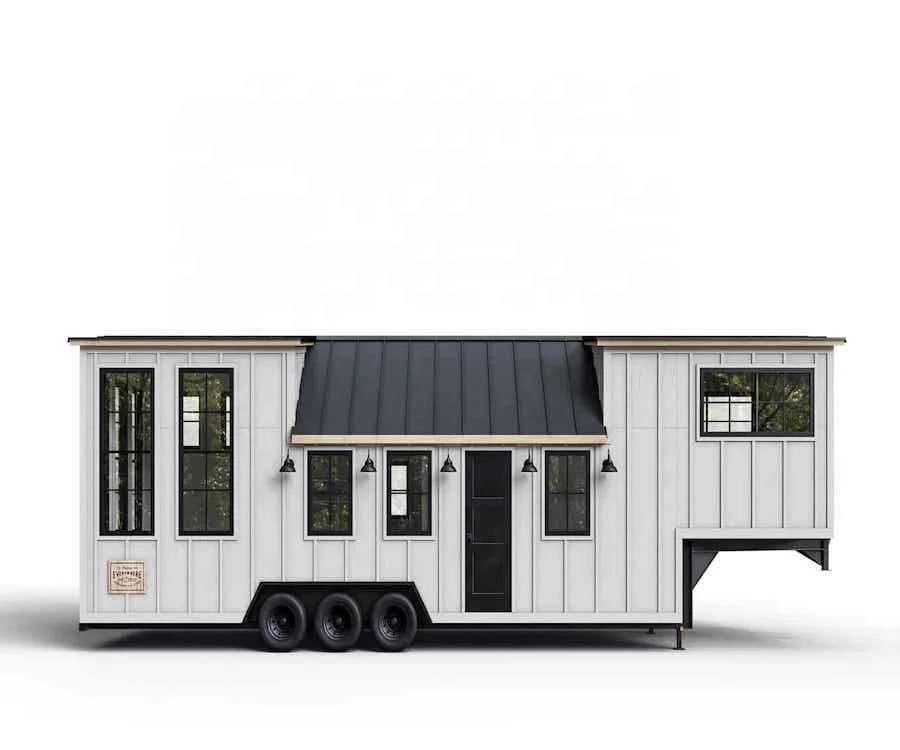 Modern Luxury Tiny Home Mobile Prefabricated Wooden House Portable Tiny Container House in Steel for Bedroom and Office Use