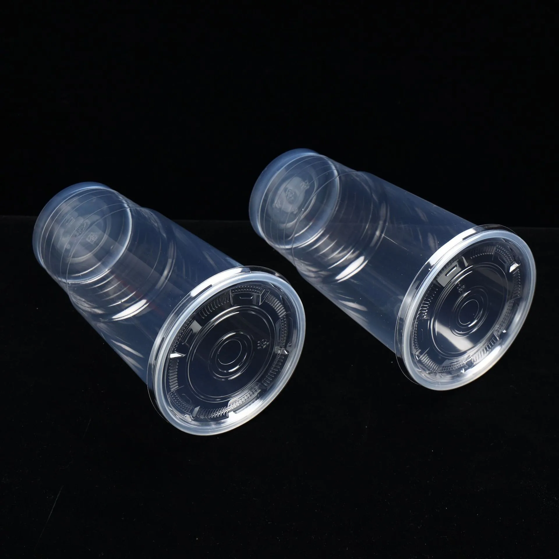 1000ml 32oz 1L Large Boba Bubble Tea Plastic Glass Cups Container Milk Tea Cup Disposable PET Clear Plastic Cup With Lid