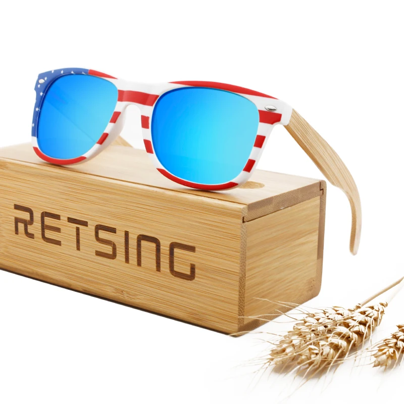 Engraving Brand Logo Bamboo Sunglasses Polarized Plastic Glasses