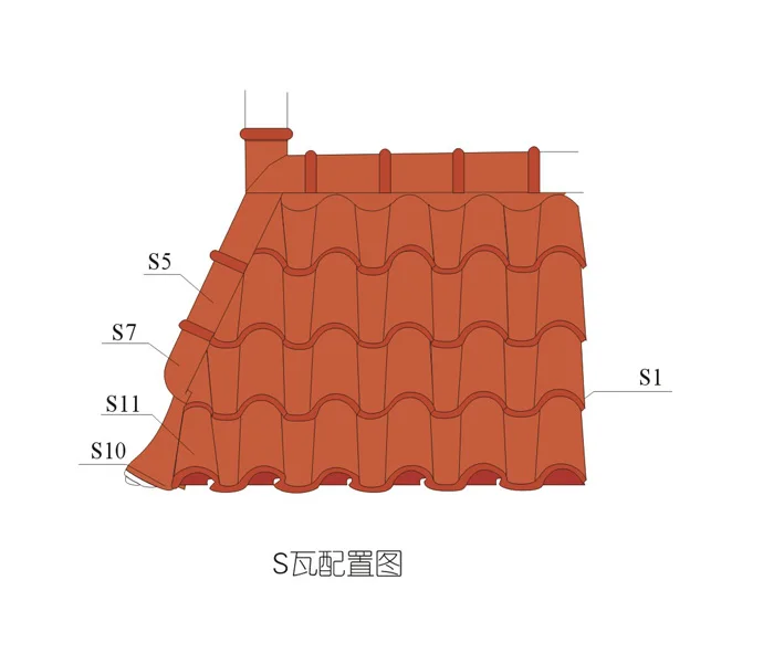 011-J14 green clay japanese roof tiles for sale