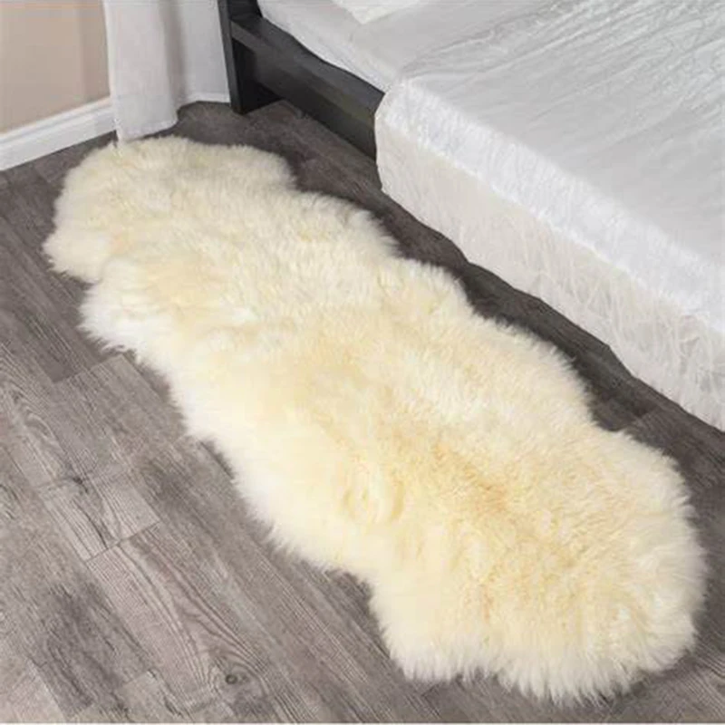 Faux Animal Fur Mat for Bedroom Living Room Modern Carpet Faux Fur Rug Sheepskin