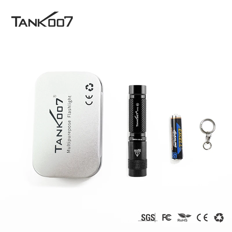 Tank007 UV lanterna 365nm uv blacklight flashlight keychain torch ultraviolet money detection EDC Pocket uv flash light keychain